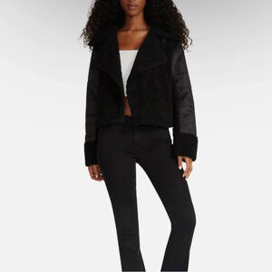 Steve Madden Faux Fur Black Puffer Jacket